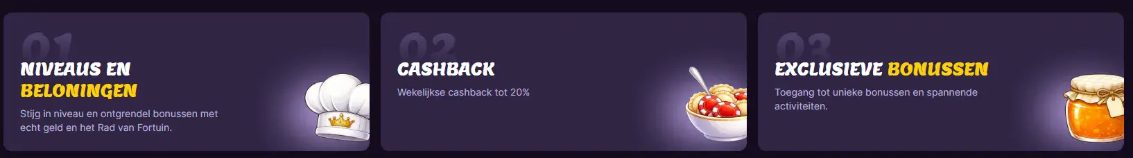 Mamabet online VIP programma met 50 niveaus en cashback